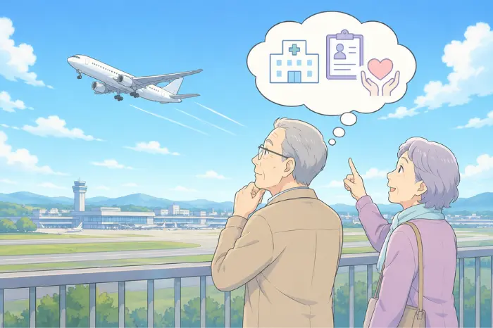 伊丹市で身元保証サービスを比較する際に、病院対応や終身支援など対応範囲の違いを確認している画像