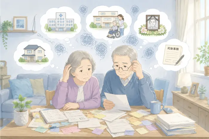 丹波市で身元保証を相談する前に現在の悩みや将来の不安を整理するポイントを説明する画像