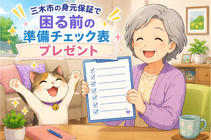 三木市で身元保証が必要になる前に生活状況や今後の備えを確認できる準備チェック表を紹介する画像