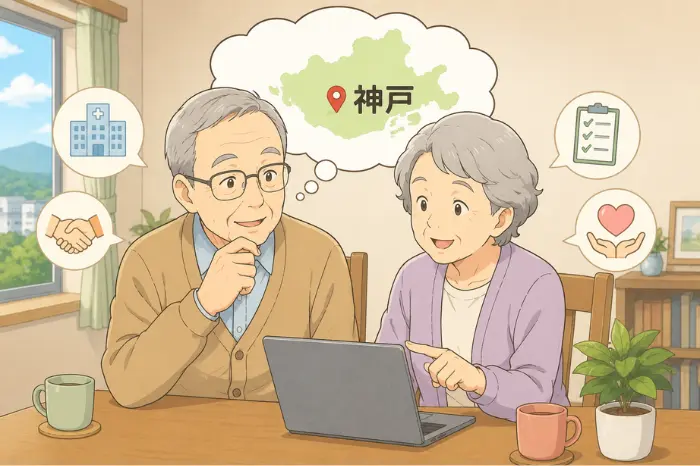 加西市の身元保証について全体像を確認しながら情報を整理している高齢者の画像