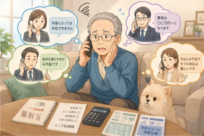 明石市で身元保証の相談先ごとの支援内容や選び方を比較している画像