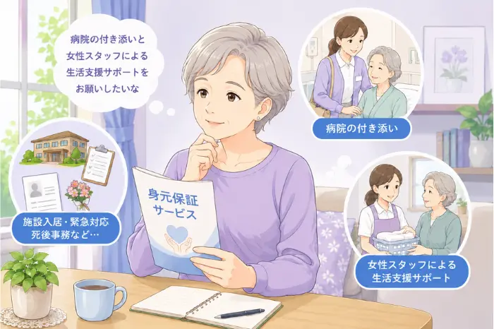 高砂市で利用する身元保証サービスの対応内容を整理して解説する画像