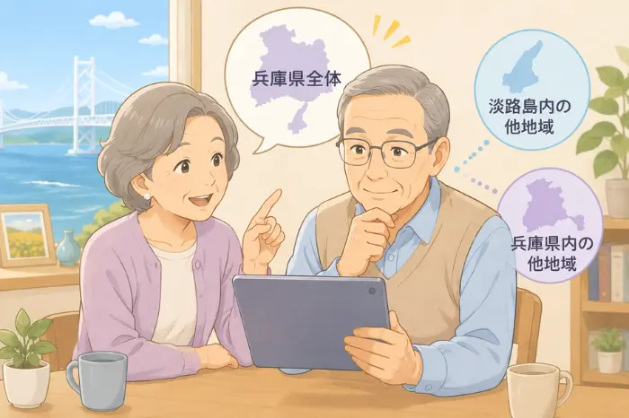 南あわじ市で身元保証を考える方が、兵庫県内や淡路島内の他地域の情報も確認する画像