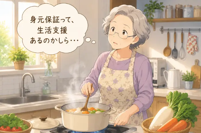朝来市で身元保証サービスを考える時に、入院対応や施設入居手続き、緊急連絡、生活支援、死後事務の範囲を確認する画像