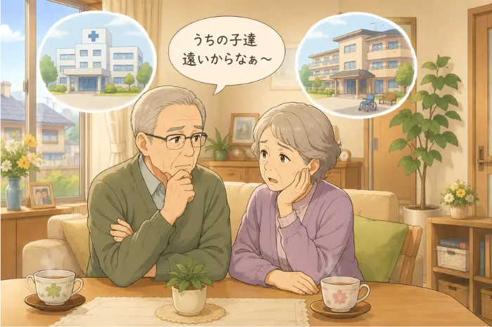 赤穂市に住む親を市外や県外から支える際に、身元保証や入院・施設入居への不安を整理する画像