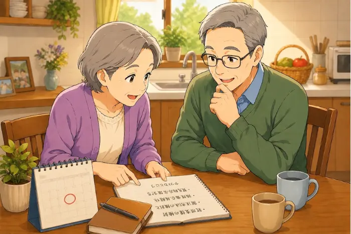 赤穂市で身元保証を相談する前に、家族の状況や緊急時の連絡体制を確認する画像