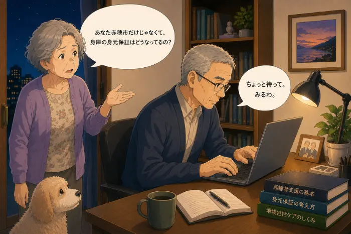 赤穂市で身元保証を考える家族が、兵庫県全体の身元保証の考え方もあわせて確認する画像